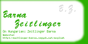 barna zeitlinger business card
